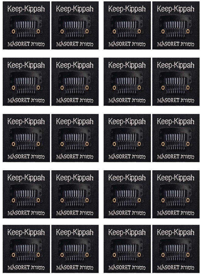 MASORET The Original Masoret Keep-Kippah Hair Clip Set: 10 Pair Durable Metal Head Fasteners with Matching Comb for Jewish Kippot, Kipa, Yamaka, Yarmulke Hats - Image 1
